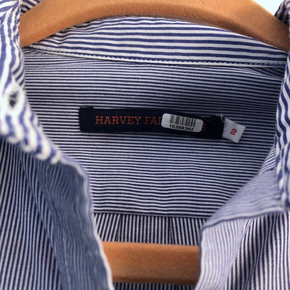 Pinstripe Ruffle Shoulder Button Down - Picture 4 of 6